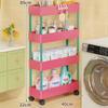 Estante de Almacenamiento para Baño Lado de la Lavadora Multicapa Hueco de Piso a Techo Artefacto de Almacenamiento de Detergente para Ropa Carrito Móvil para Baño