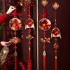 Adorno Colgante Fruta Roja Carácter Fu Año de la Oveja 2027 Decoración de Año Nuevo Colgante Festival de Primavera Manija de Puerta de Año Nuevo Sala de Estar Atmósfera Festiva