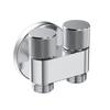 Válvula angular de una entrada y dos salidas, todo cobre, interruptor independiente de doble control, mini válvula distribuidora de agua para lavadora, válvula angular para fregadero de mopa, inodoro