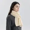 Cachecol de Tricô Versátil de Cor Sólida 12 Cores Novo para Mulheres, Cachecol de Lã Estilo Coreano Outono e Inverno para Homens e Mulheres, Casais, Estudantes, Protetor de Pescoço de Lã