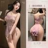 Lencería Sexy Manyan, Encaje Transparente Femenino con Cordones, Camisón Tipo Tubo con Cordones de Encaje, Deseo Puro, de un Solo Hombro 100492