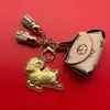 Colgante de teléfono de oro puro 999 del Año de la Oveja, llavero para bolso, tesoro que atrae la riqueza, regalo creativo para eventos de celebración de tienda
