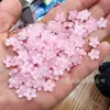 Transmisión en Vivo Popular Estéreo Flor de Durazno Vidrio Agujero Medio Flor Pequeña DIY Hecho a Mano Pasador Antiguo Material para Tocados Venta al Por Mayor