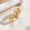 Pulsera Abierta de Aleación Transfronteriza Europea y Americana con Patrón de Ola Irregular, Joyería que No se Desvanece, Pulsera con Patrón de Ola