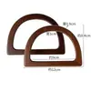 Accesorios para Bolsas Creativos de Madera Maciza Personalizados, Asas de Madera en Forma de D, Asas de Madera para Bricolaje, Asas de Madera en Varios Estilos
