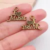 Notas Musicais Verdes Antigas Instrumentos Musicais DIY Acessórios para Joias de Liga de Zinco Colar Pulseira Brincos Pingente Venda Quente Transfronteiriça