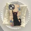Capa Magnética para Celular Gatinho Preto Gigi Estilo Menina Curandeira Hayao Miyazaki Anime Atacado Iphone17Promax