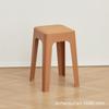 Taburete de plástico grueso para adultos, Banco sencillo para el hogar, Taburete cuadrado apilable con asiento suave, Taburete alto para mesa de comedor de sala de estar