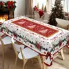Produto mais vendido internacionalmente, dropshipping disponível: Toalha de mesa de Natal impressa em alta definição com pinhas e bagas de azevinho, perfeita para decorações de festas e uso doméstico