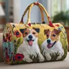 Bolsa de Viagem Acolchoada de Algodão Estilo Novo 3D Marca Independente Cachorro Série 6 Bolsa de Yoga Feminina Estampada Moda Bolsa de Mão