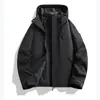 Jaqueta corta-vento de grafeno Roupa de trabalho Estampa de logotipo personalizada Outono Inverno Três em Um Revestimento de fleece Roupa externa corta-vento Construção de equipe Roupas de trabalho