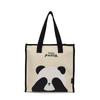 Bolsa Panda Grande Capacidade Bolsa de Mão Estilo para o Trabalho Bolsa Tote Estampa Fofa Bolsa de Lona Bolsa de Ombro Portátil Feminina