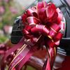 Habitación de Boda Decoración de Coche de Boda Dragón Rojo Grande Doble Felicidad Mariposa Flor Grande para Tirador de Puerta de Coche Bola de Flor Perezosa de Doble Capa para Coche Secundario