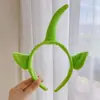 Faixa de cabeça fofa com orelhas de panda para lavar o rosto, faixa de cabeça de pelúcia de desenho animado com coroa alta para mulheres, faixa para maquiagem e lavar o cabelo, acessório de cabelo
