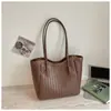 Bolsa tote grande de tecido retrô transfronteiriça para mulheres, nova moda 2026, bolsa de ombro para o dia a dia