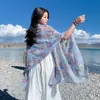 Bufanda de Seda Chal Protector Solar Ropa Protectora Solar para Montar y Conducir de Mujer Chal Protector Solar de Doble Uso para Playa y Mar de Mujer