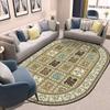 Alfombra Ovalada para Sala de Estar Estilo Persa Europeo y Americano Retro Ins Alfombrilla para Piso de Entrada de Dormitorio Alfombrilla para Pies