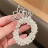 Coroa das Crianças Headwear Princesa Manchete Coreano Nova Banda de Cabelo Pérola Menina Bola Cabeça Rubber Band