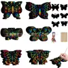 Cartões Raspadinha de Borboleta Selecionados Cuidadosamente para Comércio Exterior Decorações de Papel de Arte Marcador de Página Arte Raspadinha Direto do Fabricante