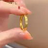 Más vendidos en Douyin y Xiaohongshu: Anillo liso de apertura de 3 mm, con forma de cruz de 18 quilates, de nicho, versátil, de alta gama, anillo simple para pareja