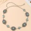 Corrente de Cintura para Mulheres, Cinto Fino Decorativo, Simples e Versátil, Adequado para Vestidos, Corrente de Ferro Estilo Étnico Prata, Cinto de Saia da Moda com Franjas