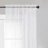 Cortinas de Poliéster de Cor Sólida com Fio Único Transfronteiriças Amazon Temu Produto Acabado Dropshipping Cortinas Transparentes Cortinas Acabadas com Passagem para Varão Telas de Janela