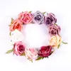 Nueva simulación color retro cabeza de flor de rosa flor de seda flor DIY hecho a mano boda flor de mano horquilla material de flor