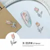 Nova Joia para Nail Art Cravejada com Diamantes de Liga Metálica Formato Tulipa Rosa Desejo Puro Estilo Ins Acessórios Brilhantes Super Chamativos