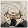 2026 Bolso de Hombro Cruzado de Moda a Cuadros Bloques de Color Estilo Nuevo Fresco y Elegante para el Trabajo Diario Casual Dulce y Lindo