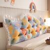 Almofada de Cabeceira de Cama de Princesa Veludo Cristal Grande Encosto Almofada de Quarto Duplo Tatami Cama Macia Bolsa Almofada Almofada de Parede