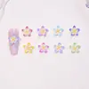 Nuevos Accesorios de Arte para Uñas Flor de Melocotón Degradada de Cinco Pétalos Transfronterizos Resina Pequeños Accesorios Pendiente DIY Pinza para el Cabello Accesorios para Uñas