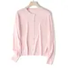 Cardigan/Chaleco de Punto Redondo Ligero y Cómodo de Tencel Lino para Mujer, Parte Superior Adelgazante y Versátil