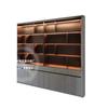 Vitrina de Acero Inoxidable Multicapa de Gama Alta Gabinete para Vino Gabinete de Cristal Vitrina Gabinete para Vino Tinto Gabinete para Vino de Temperatura Constante Gabinete para Humo Gabinete para Vino Tinto