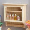1:12 Muebles en Miniatura para Casa de Muñecas Modelo Mini Estante de Almacenamiento DIY Estante de Almacenamiento de Madera Colgante
