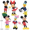 Mouse Folha Sólida 6 Peças Brinquedo Boneca Festa de Aniversário Infantil Decorações Criativas para Bolo de Confeitaria