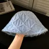 Chapéu de Pescador Tricô Cinza com Padrão de Losango Feminino Outono Inverno Liso Casual para Cabeça Grande Afinando o Rosto Chapéu Bucket