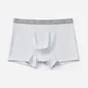 Ropa interior de seda helada a rayas para hombre de verano, Refrescante, Antibacteriana, Transpirable, Delgada, Calzoncillos tipo bóxer de talla grande para hombre