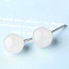Brincos de Jade Hetian Naturais Femininos Prata Esterlina Design de Nicho Senso de Design Jade Jade de Toucinho Jade Branco Brincos Brincos Ao Vivo