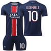 Uniforme de fútbol de París 2425 No. 7 Mbappé 19 Li Gangren 10 Dembele 9 Ramos Uniforme Traje infantil