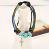 Joyería Artesanal Personalizada Estilo Retro Artístico, Pulsera de Cuero con Cuentas, Joyería de Moda Europea y Americana para Hombres, Pulsera Estilo Étnico