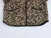 Chaqueta acolchada de algodón con estampado animal para mujer, estilo europeo y americano, novedad de otoño 2024, venta al por mayor