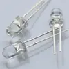LED Diodo Emisor de Luz de Cabeza Redonda de 5 mm Atenuación de Luz Inferior Lámpara Blanca Patilla Larga Clavija Recta