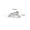 Pendientes de Hueso de Oreja de Titanio F136 Curvos de Cinco Eslabones Incrustados con Zirconia Clavos para Hueso de Oreja G23 Aleación de Titanio Joyería para Piercings Pendientes para Labio