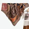 Bufanda Grande Azul de Algodón Lino con Patrón de Anacardo 90% Bufanda de Seda Protector de Cuello Estilo Coreano para Mujer Chal Pañuelo Fino para la Cabeza Bufanda de Terciopelo Rosa