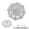 Trimestral boutique caliente estilo xiaoxiang metal planta baja vacío botones de perlas de diamantes redondos accesorios de ropa