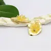 Accesorios de joyería DIY, venta al por mayor, colgante de flor con efecto esmerilado de cobre puro, accesorios para el cabello, tocado, pendientes