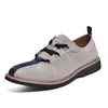 Sapatos Masculinos de Tamanho Grande Estilo Workwear Retrô Americano com Biqueira Larga e Forma Larga, de Cano Baixo com Cadarço, Estilo Britânico, Casuais de Negócios em Couro