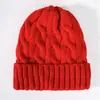 Nuevo sombrero de lana de color liso estilo coreano para otoño e invierno, unisex, versátil, simple, cálido, sombrero tipo gorro, sombrero de punto grueso con forro polar, moda