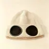 Gafas de Aviador Cruzadas de Nuevo Estilo Gorro de Punto de Grosor Grueso Cálido Gorro de Lana Gafas de Esquí para Exteriores Gorro para el Frío