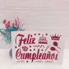 Adesivos de Balão Feliz Aniversário DIY Adesivos de Balão Ondulado Transparente Adereços Decorativos para Layout de Banquete de 100 Dias